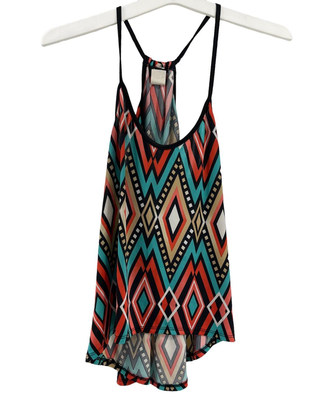 Love J Multicolored Aztec Racerback Sleeveless Tank Top Women's Size Small